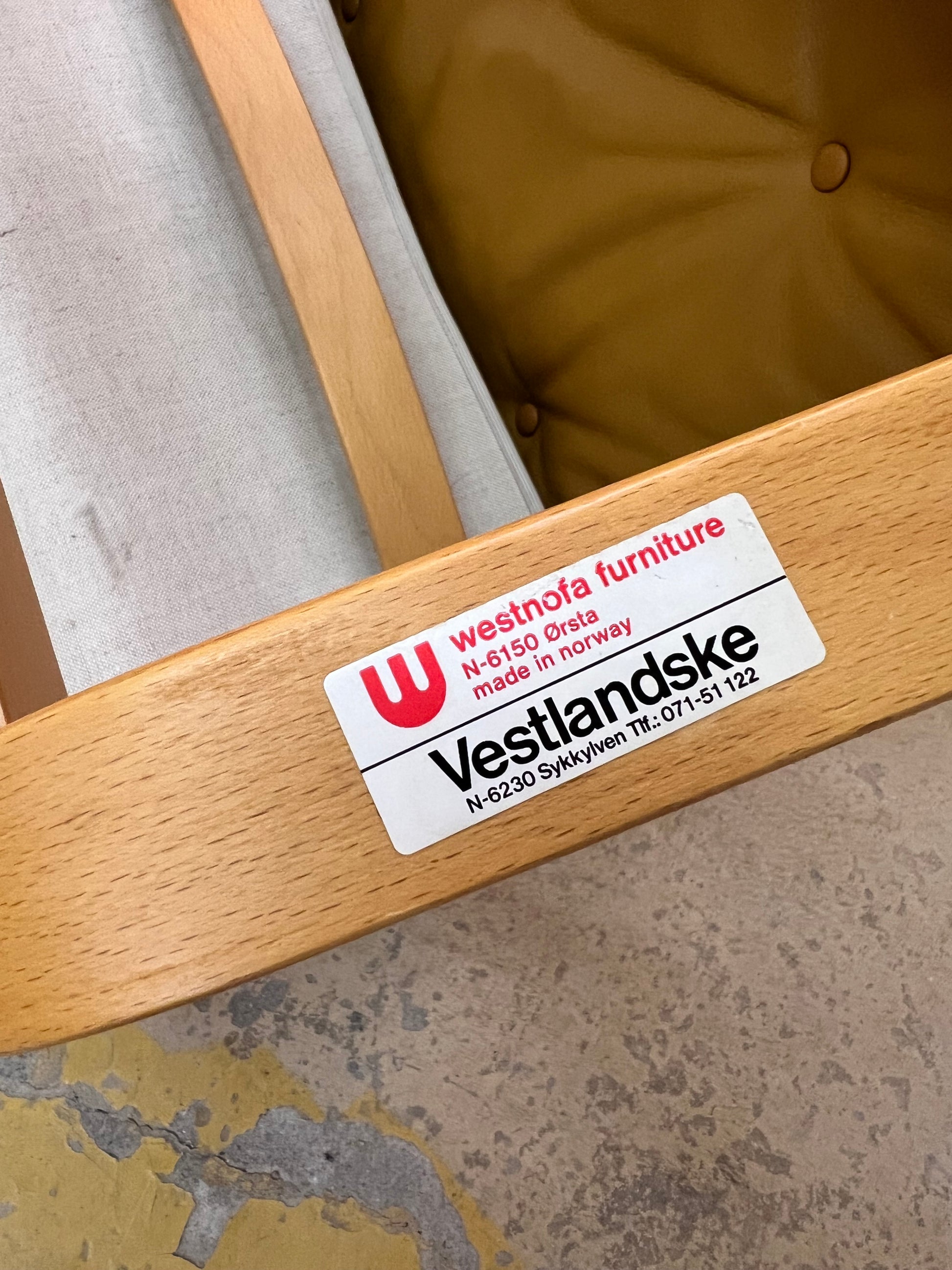 Set: Sessel Siesta mit Hocker Echtleder von Ingmar Relling für Westnofa