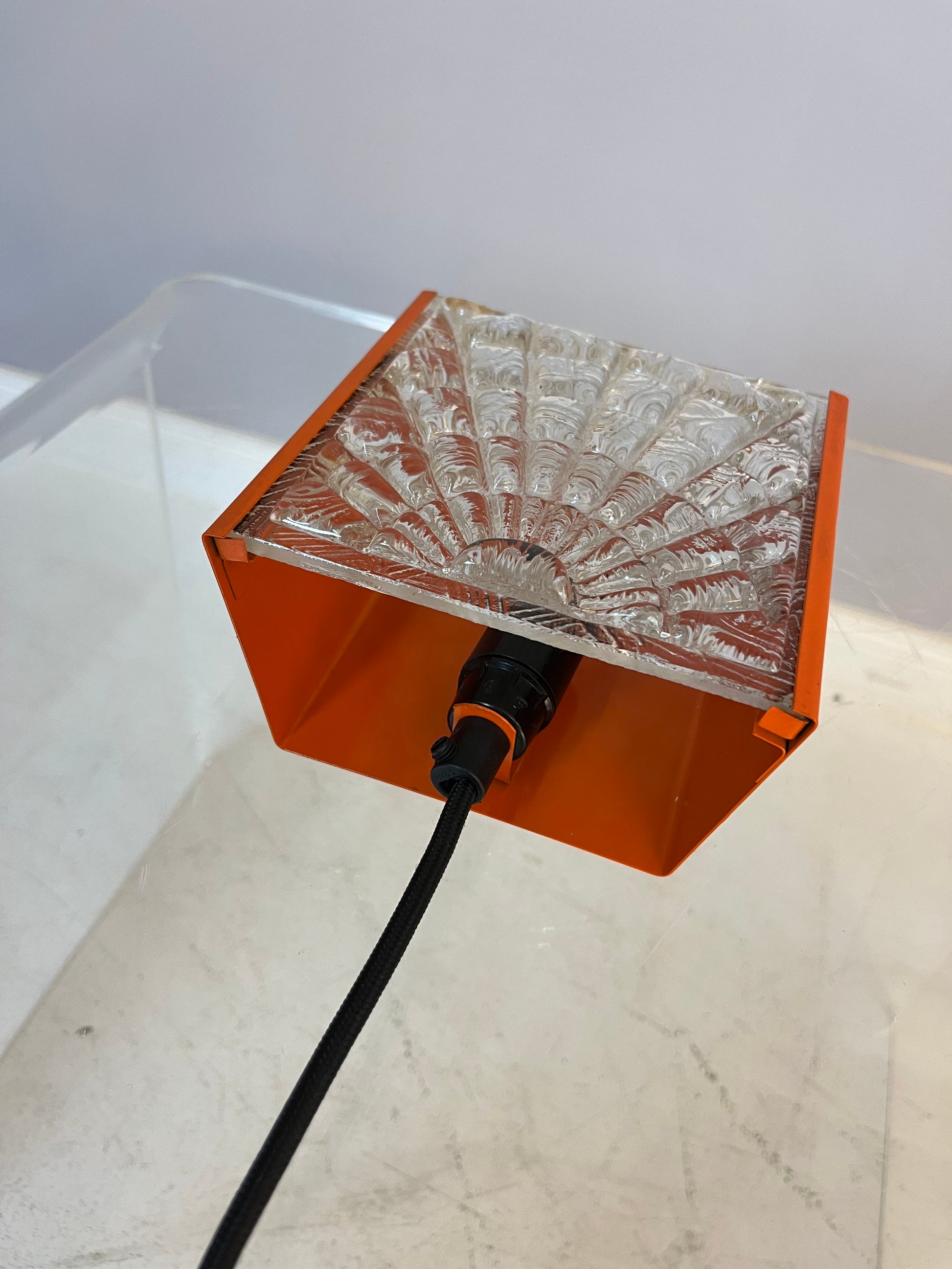 Wandlampe orange Glas