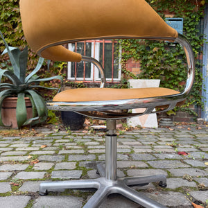 Drehstuhl Chrom Leder von Olymp