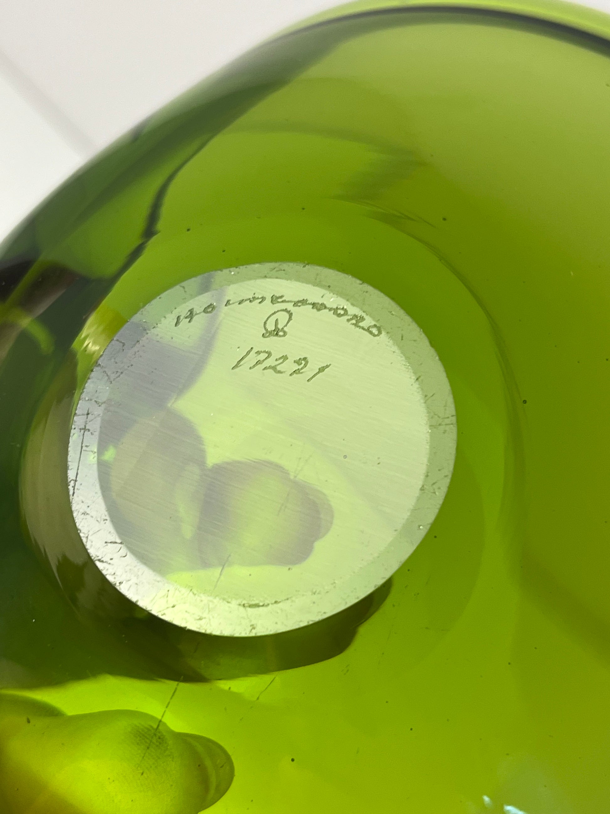 Aschenbecher grün Glas von Holmegaard