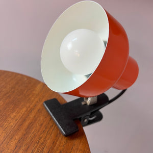 Klemmlampe orange 70er