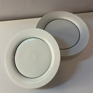Set: 6x Speiseteller Modulation Secunda grün von Tapio Wirkkala für Rosenthal