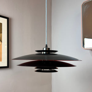 Lamellenlampe neu lackiert orange schwarz