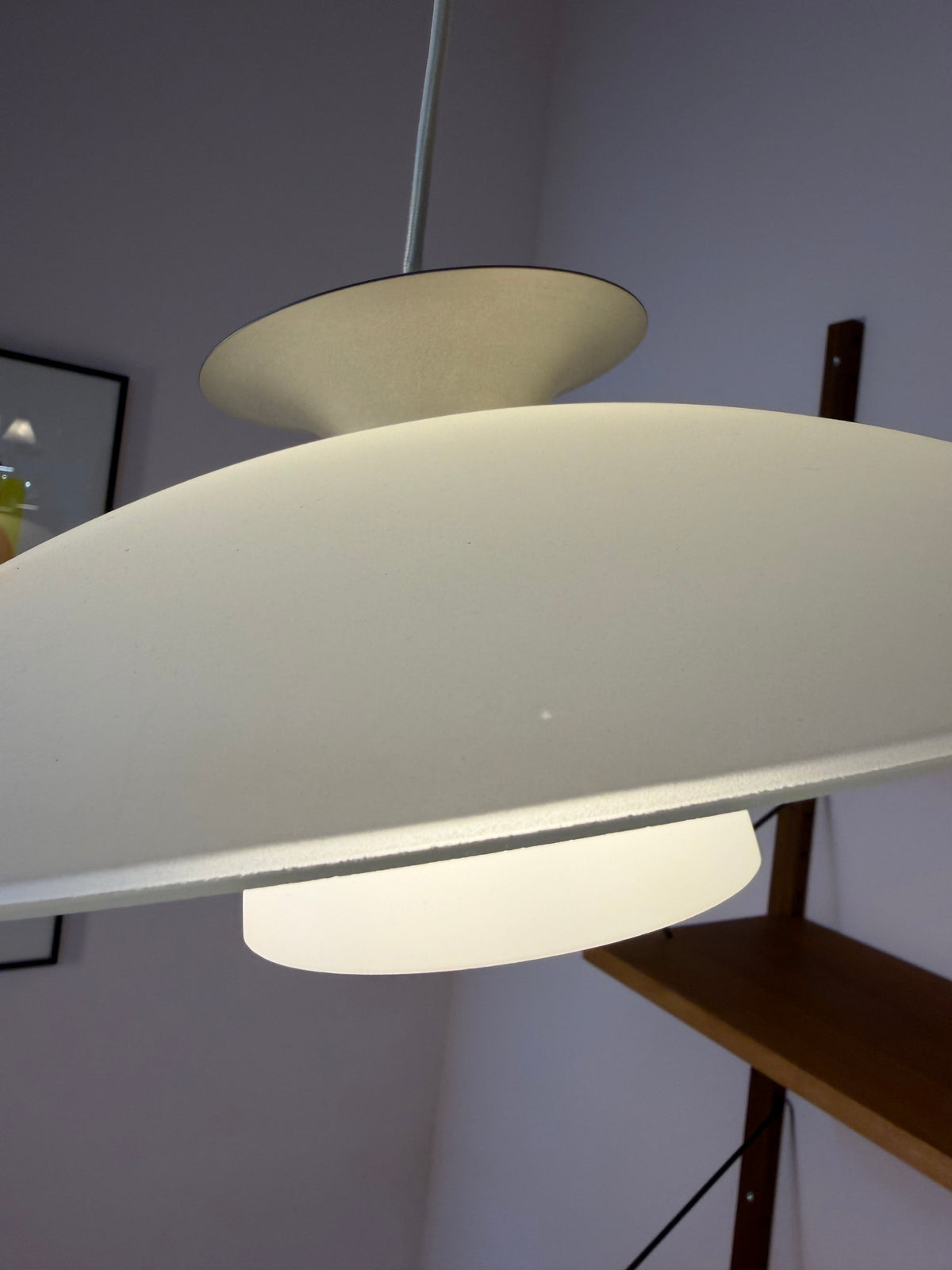 Lamellenlampe Typ T1648 Milchglas von Belid
