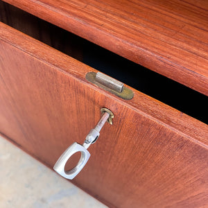 Bücherregal mit Klappfach Teak aus Dänemark