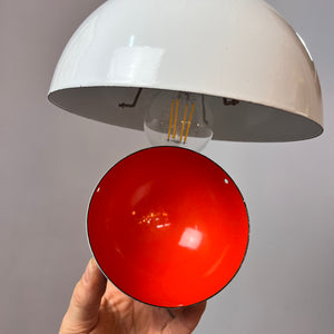 Hängelampe Flowerpot weiß Emaille von Verner Panton für Louis Poulsen