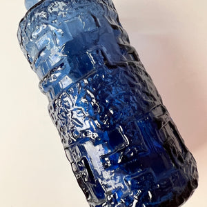 Vase blau Glas von Göte Augutsson für Ruda Glasbruk