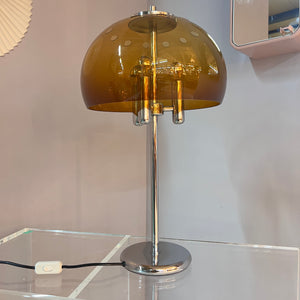 Tischlampe Chrom & Plexiglas 70er