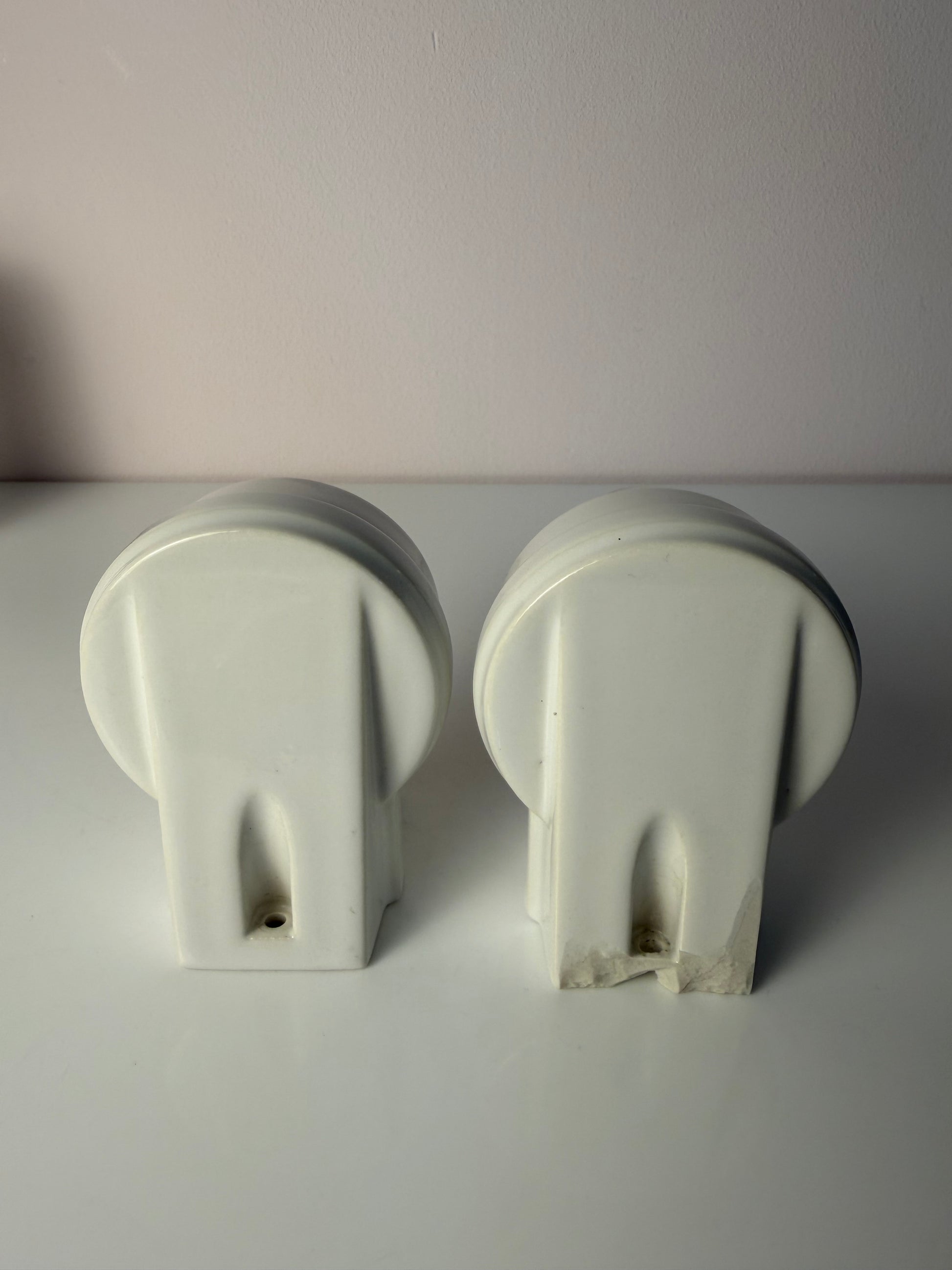 Set: 2x Wandlampe Modell 6080 weiß von Sigvard Bernadotte für Ifö