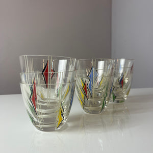 Bowle-Set: 9 Gläser und 1 Terrine bedrucktes Glas