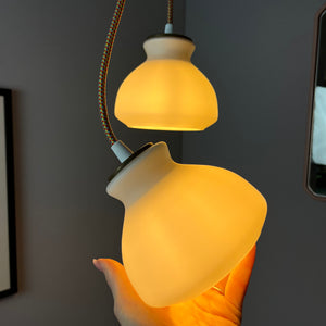 Hängelampe weiß Glas von Holmegaard
