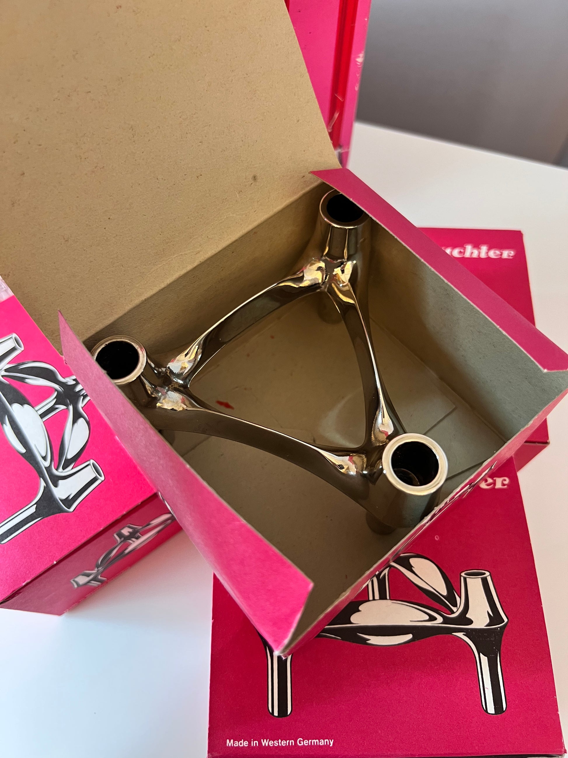 Set: 4x Kerzenständer BMF in Originalverpackung ohne Kerzen von Stoff & Nagel für BMF