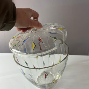Bowle-Set: 9 Gläser und 1 Terrine bedrucktes Glas