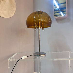Tischlampe Chrom & Plexiglas 70er