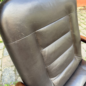 Sessel dunkelbraun Echtleder von Dyrlund