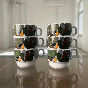 Set: 6x Tasse Kiruna Camargue von Tapio Wirkkala für Thomas