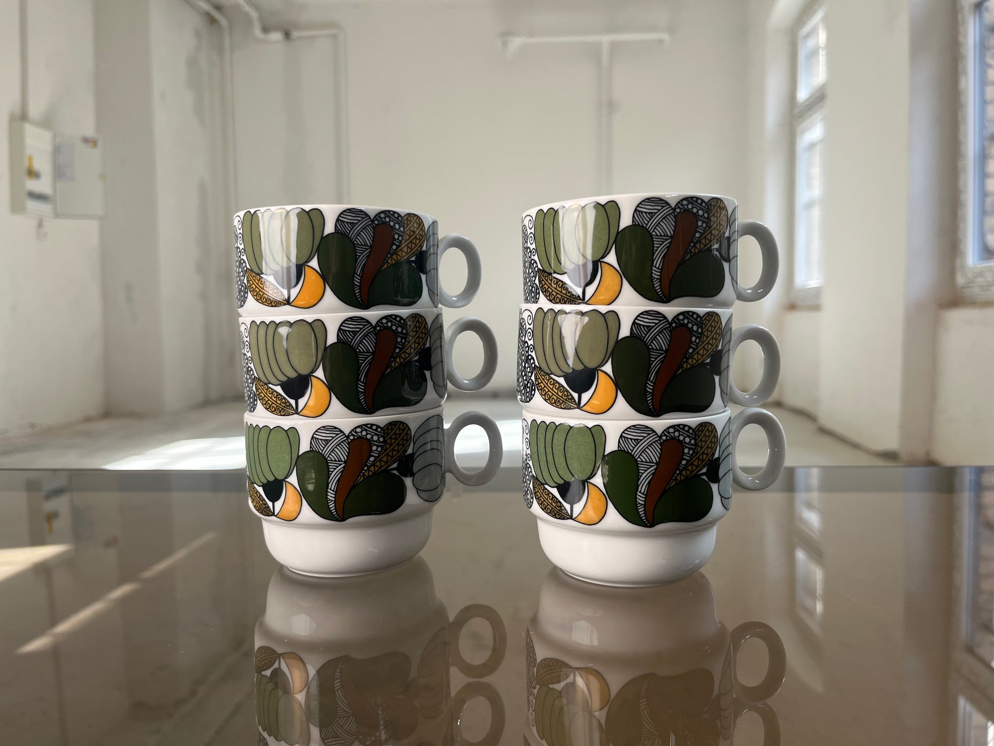 Set: 6x Tasse Kiruna Camargue von Tapio Wirkkala für Thomas
