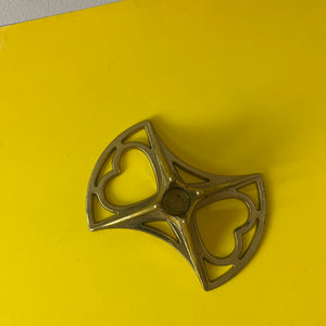 Kerzenständer Messing mit Herzen