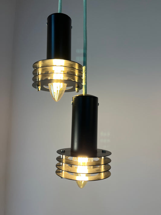 Set: 2x Lamellenlampe schwarz aus Dänemark
