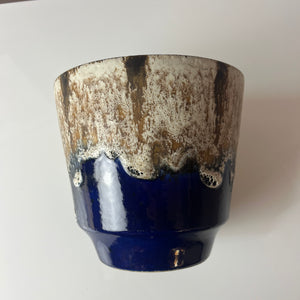 Blumentopf Fat Lava blau