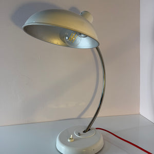 Schreibtischlampe weiß Metall von Helion - VEB Leuchtenbau Arnstadt