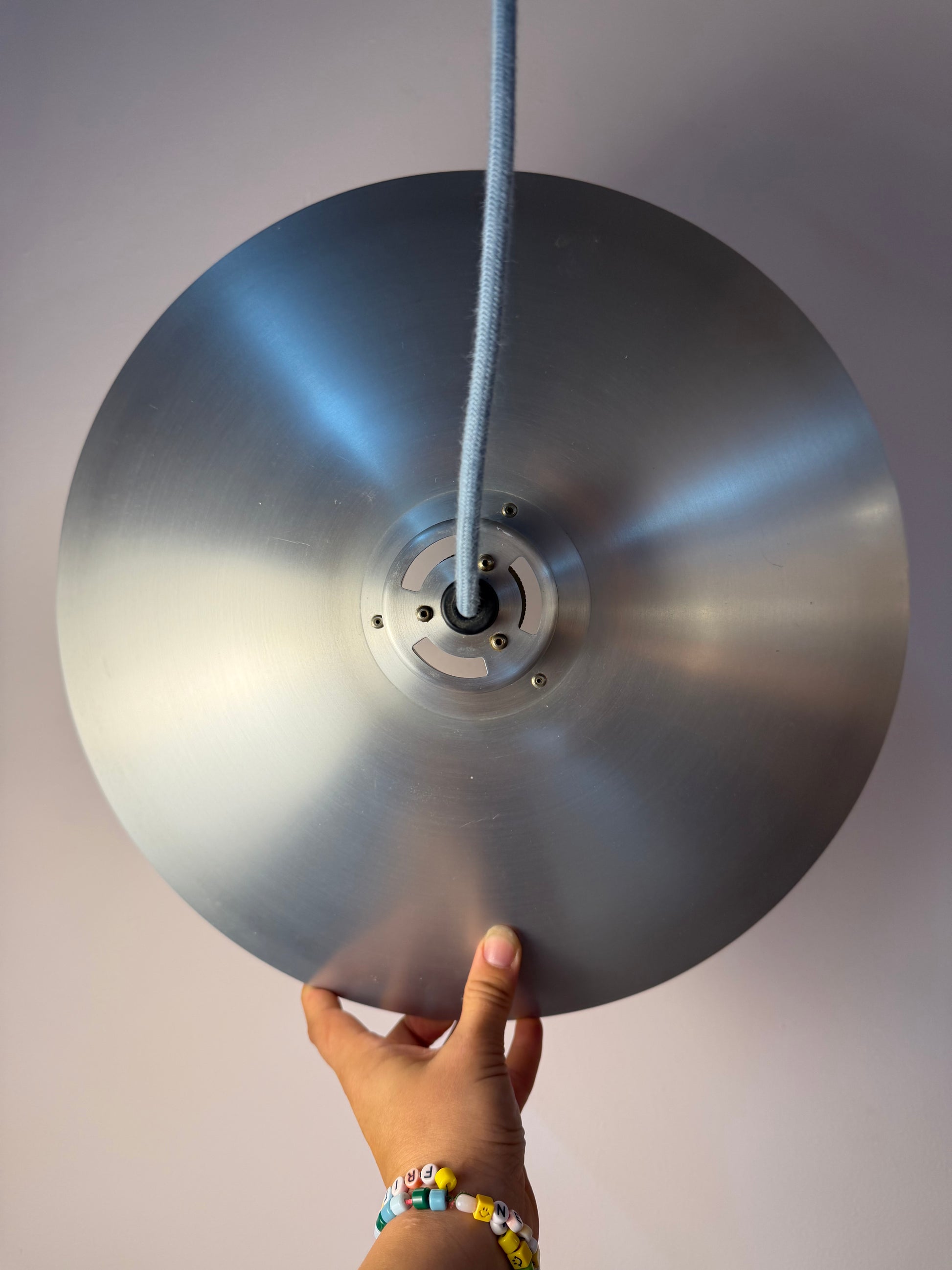 Lamellenlampe PH4/3 silber gebürstet von Poul Henningsen für Louis Poulsen