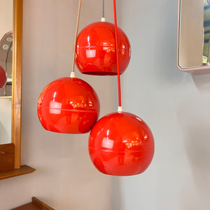 Kugellampe rot Kunststoff