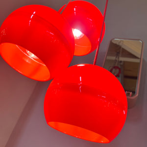 Kugellampe rot Kunststoff