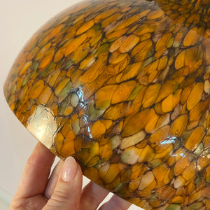 Hängelampe orange Millefioriglas von Peill & Putzler