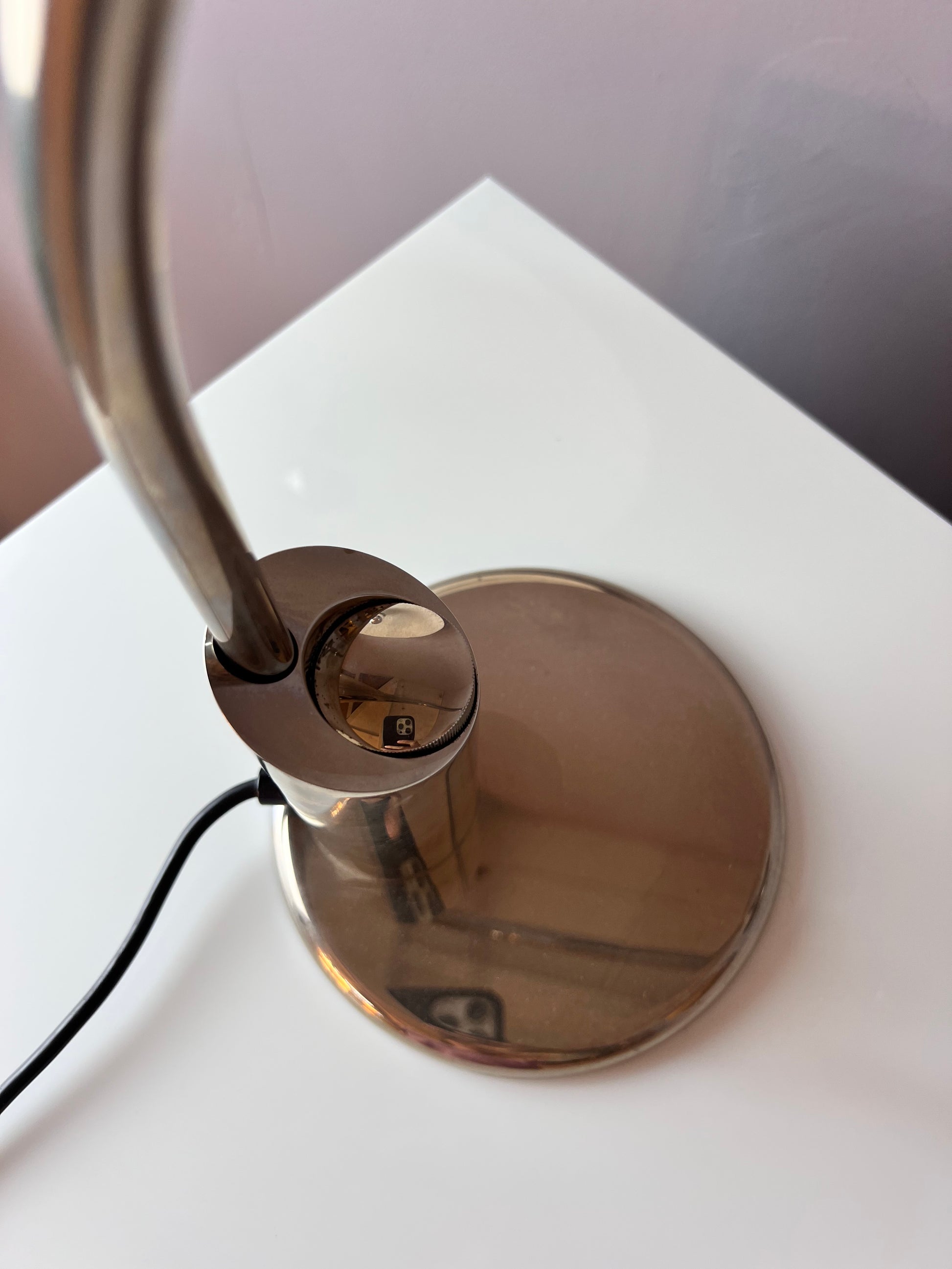Schreibtischlampe BEA DS silber vernickelt von Florian Schulz Design