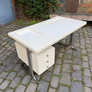 Schreibtisch weiß Fiberglas Chrom von 2 INN Lissone