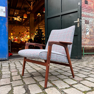 Ruster Lounge Chair neu gepolstert von Yngve Ekström für Swedese