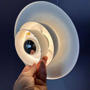 Lamellenlampe neu lackiert weiß lila