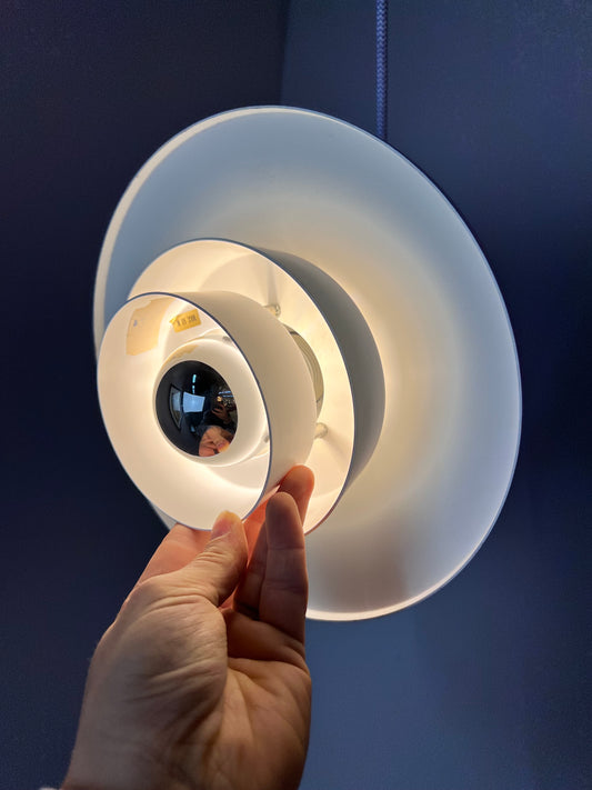 Lamellenlampe neu lackiert weiß lila