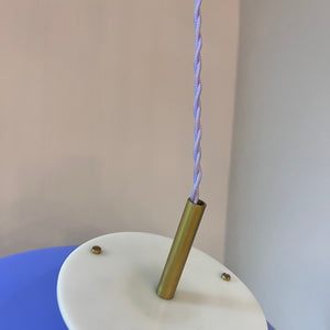 Lamellenlampe neu lackiert blau