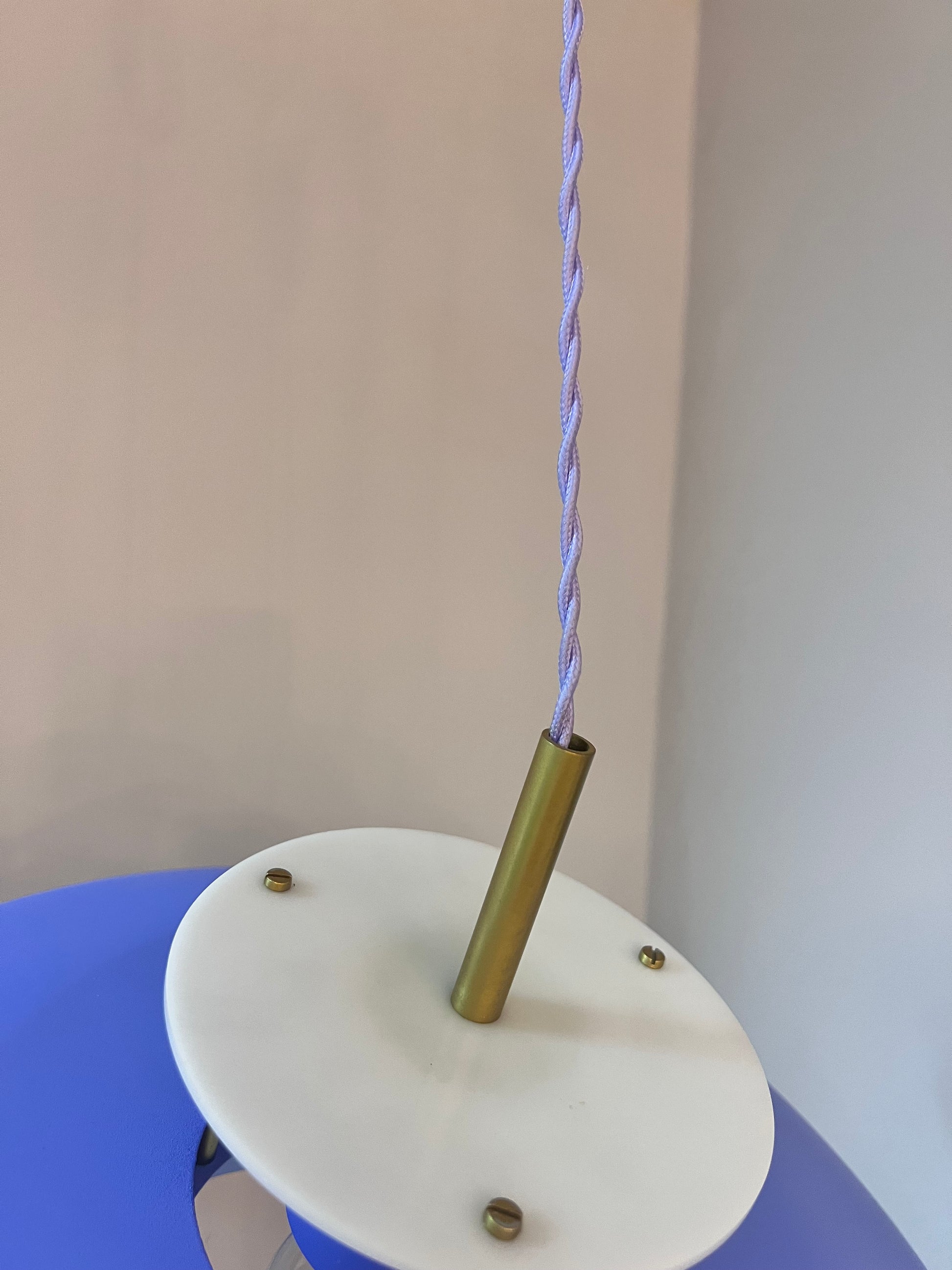 Lamellenlampe neu lackiert blau