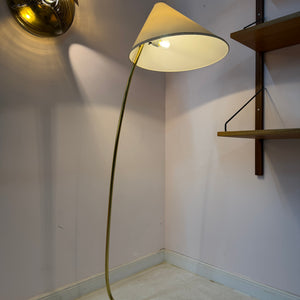 Stehlampe mit Marmorfuß & original Schirm von Rupert Nikoll