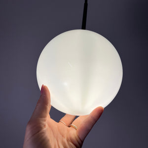 Kugellampe weiß Glas Chrom