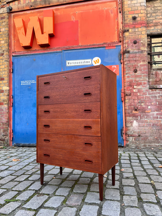 Kommode Teak mit Schloss aus Dänemark