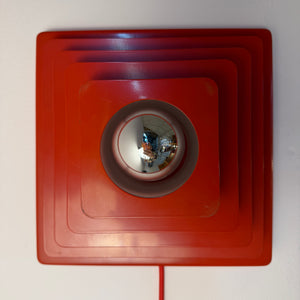 Wandlampe Pyramide rot Metall von Hustadt Leuchten