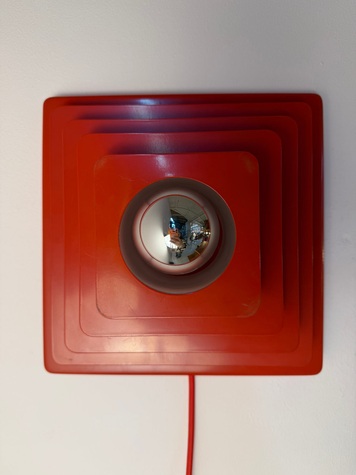 Wandlampe Pyramide rot Metall von Hustadt Leuchten