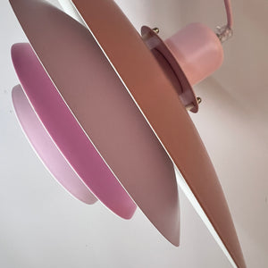 Lamellenlampe aus Dänemark in rosa