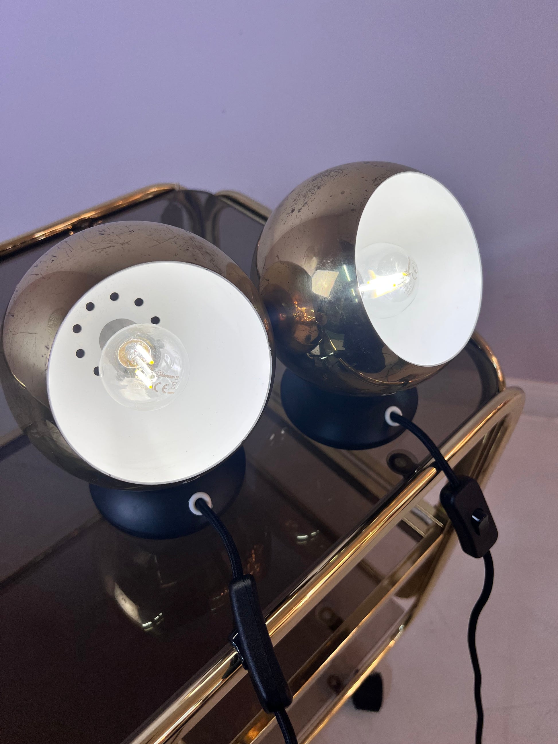 Set: 2x Kugellampe gold von Horn