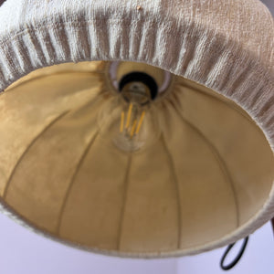 Stehlampe Teak und Seide von DOMUS