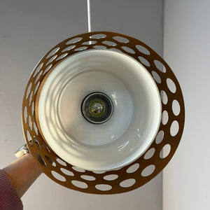 Hängelampe Kupfer Glas aus Schweden