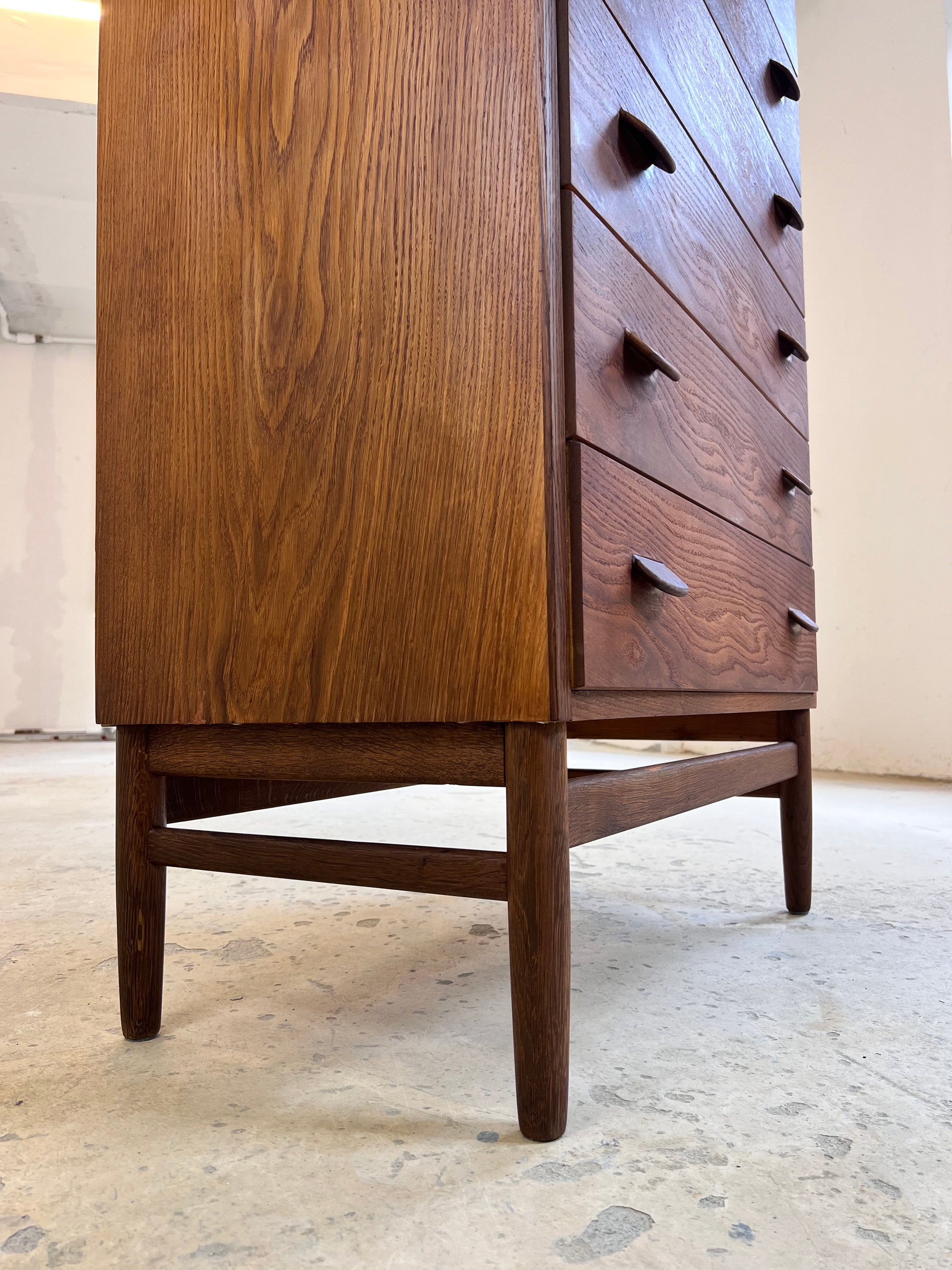 Kommode Tallboy Eiche von Poul Volther für FDB Møbler