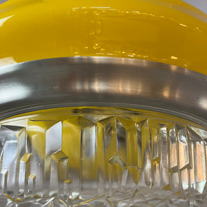 Hängelampe gelb Glas Metall