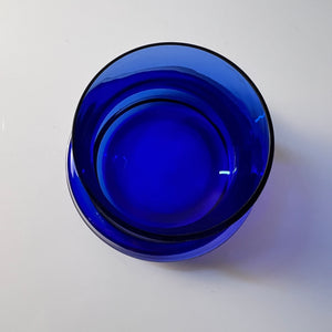 Schale Ikebana blau von Ingrid Glas