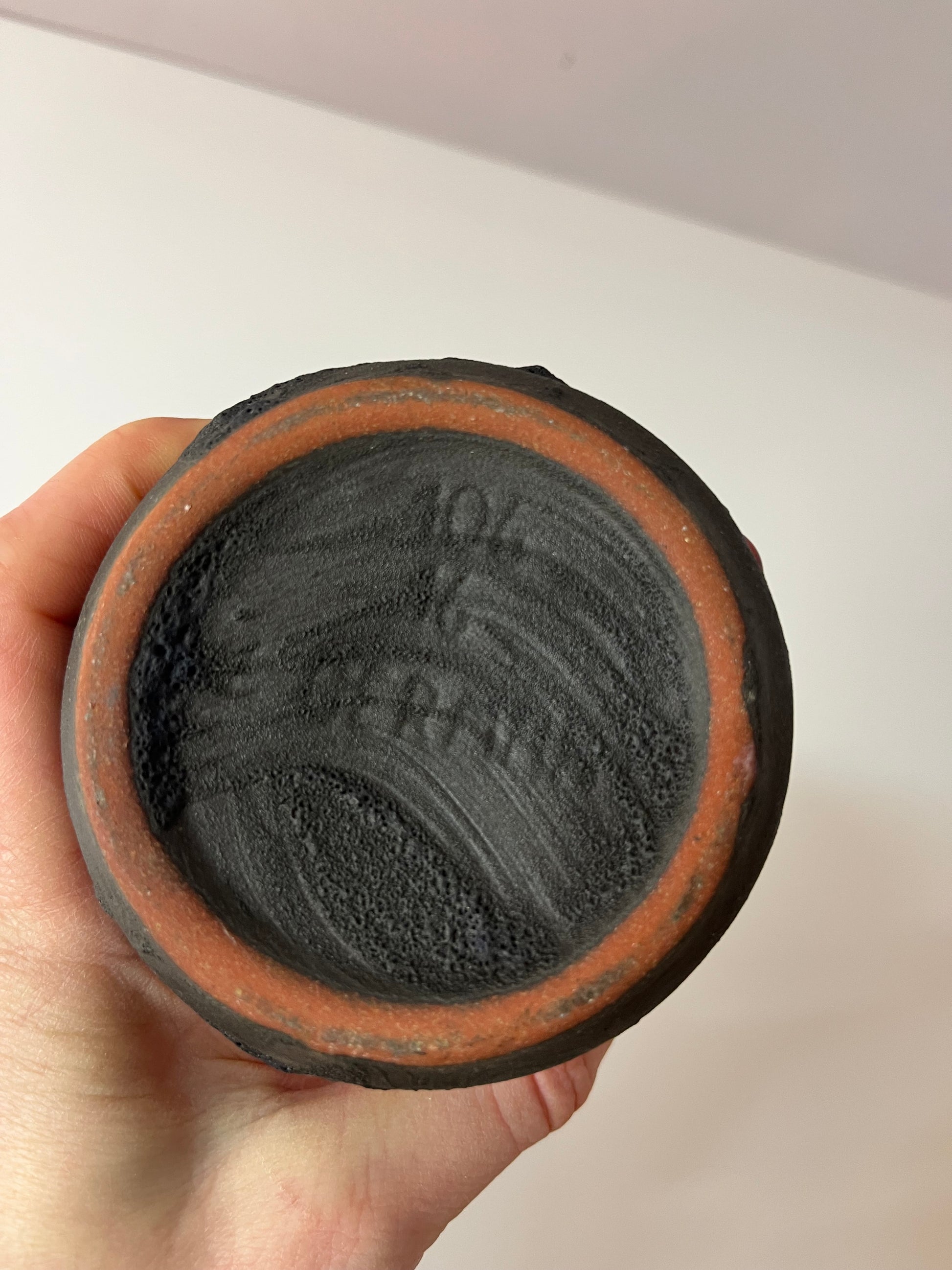 Vase Fat Lava rot dunkelbraun von Marei Keramik