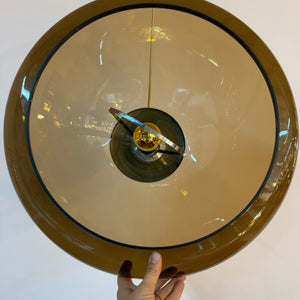 Hängelampe braun transparent Kunststoff
